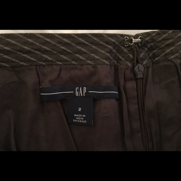 GAP COTTON PINSTRIPED MIDI SKIRT - Picture 4 of 4